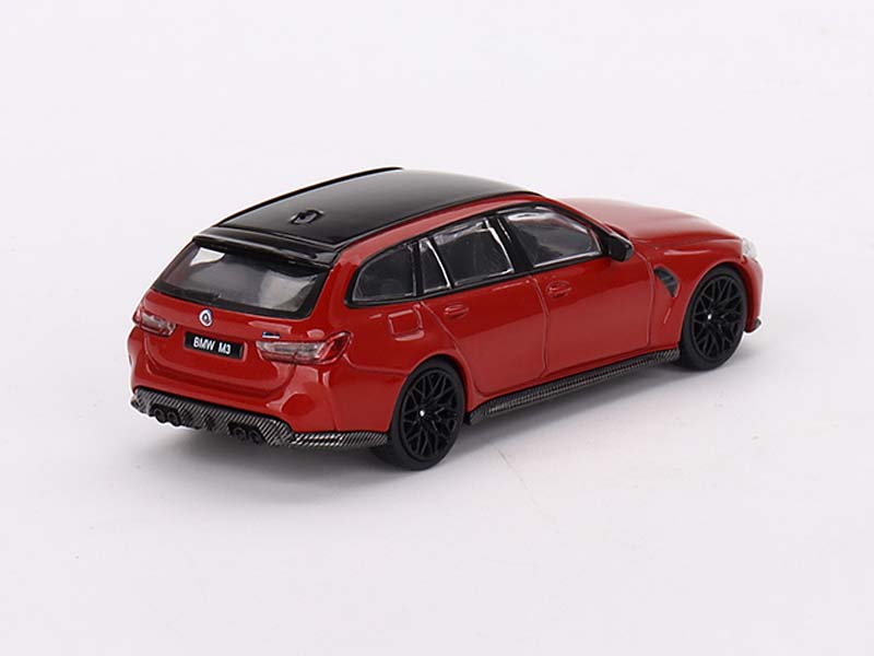 PRE-ORDER BMW M3 Competition Touring Toronto Red Metallic (Mini GT) Diecast 1:64 Scale Model - TSM MGT00700