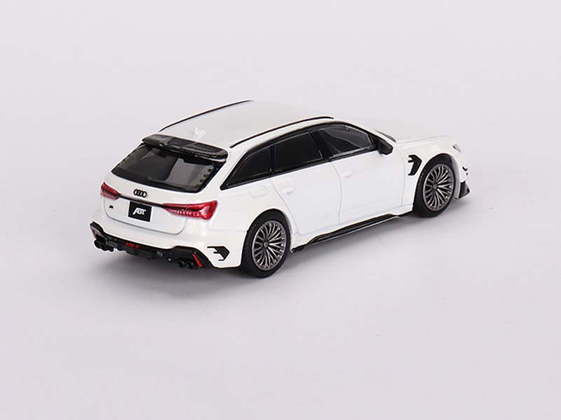 PRE-ORDER Audi ABT RS6-R Glacier White Metallic (Mini GT) Diecast 1:64 Scale Model - TSM MGT00701