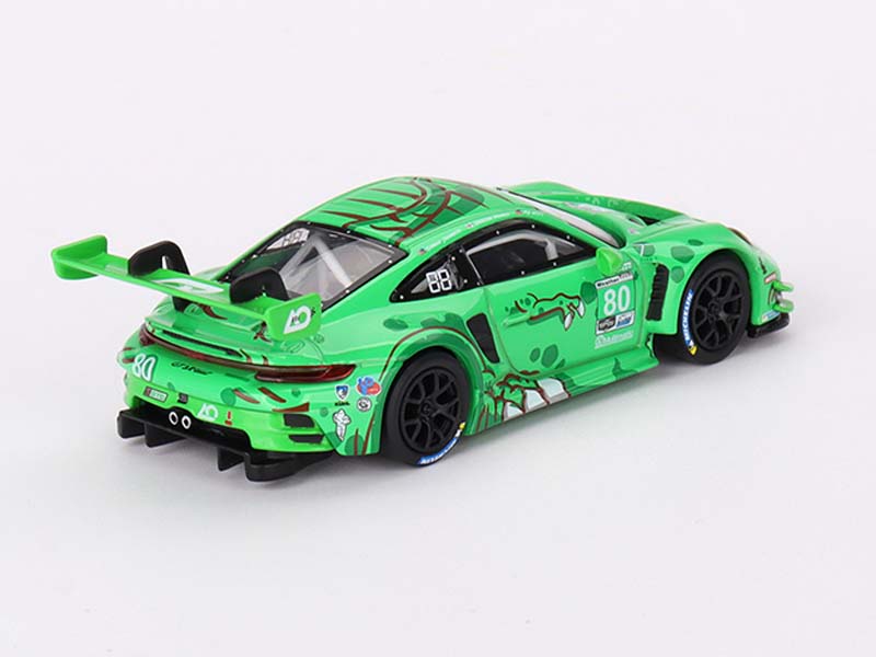 PRE-ORDER Porsche 911 GT3 R #80 GTD AO Racing 2023 IMSA Sebring 12 Hrs (Mini GT) Diecast 1:64 Scale Model - TSM MGT00713