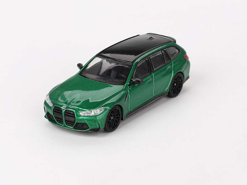 PRE-ORDER BMW M3 Competition Touring Isle of Man – Green Metallic (Mini GT) Diecast 1:64 Scale Model - TSM MGT00764