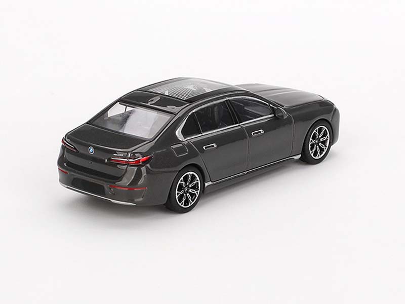 CHASE BMW i7 xDrive60 – Dravit Grey – LHD (Mini GT) Diecast 1:64 Scale Model - TSM MGT00818