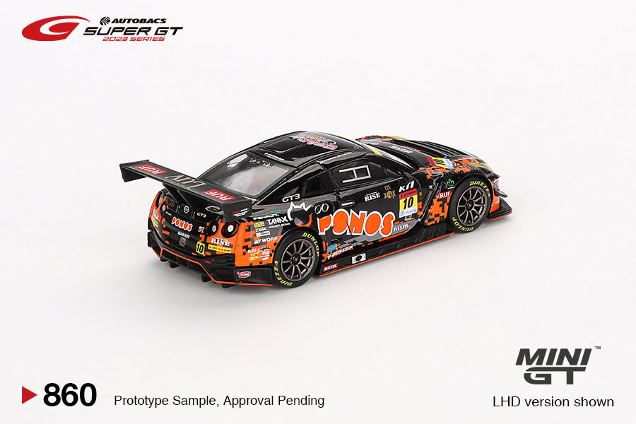 Nissan GT-R NISMO GT3 #10 PONOS GAINER GT-R GAINER 2023 SUPER GT SERIES (Mini GT-Japan Exclusive) Diecast 1:64 Scale Model - TSM MGT00860