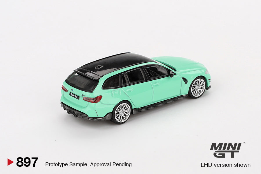 BMW M3 M Performance Touring – Mint Green (Mini GT) Diecast 1:64 Scale Model - TSM MGT00897
