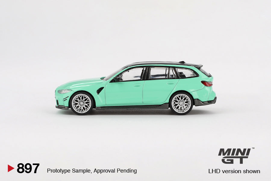 24 PACK BMW M3 M Performance Touring – Mint Green (Mini GT) Diecast 1:64 Scale Model - TSM MGT00897