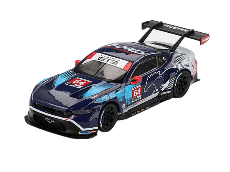 PRE-ORDER Ford Mustang GT3 #64 Ford Multimatic Motorsports 2024 IMSA Daytona 24Hrs (Mini GT) Diecast 1:64 Scale Model - TSM MGT00898