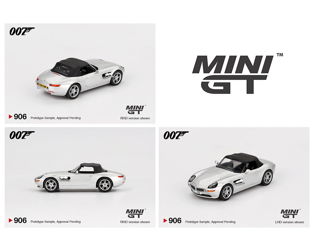 PRE-ORDER - 24 PACK BMW Z8 The World Is Not Enough – English Version Packaging (Mini GT) Diecast 1:64 Scale Model - TSM MGT00906-007E