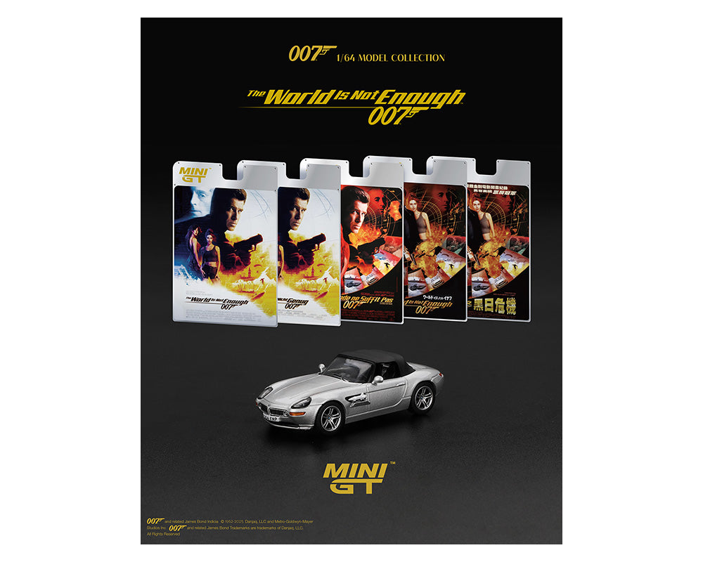 PRE-ORDER - 24 PACK BMW Z8 The World Is Not Enough – English Version Packaging (Mini GT) Diecast 1:64 Scale Model - TSM MGT00906-007E