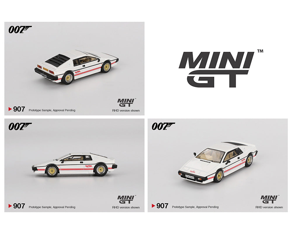 PRE-ORDER - 24 PACK Lotus Esprit Turbo White - For Your Eyes Only – English Version Packaging (Mini GT) Diecast 1:64 Scale Model - TSM MGT00907-007E