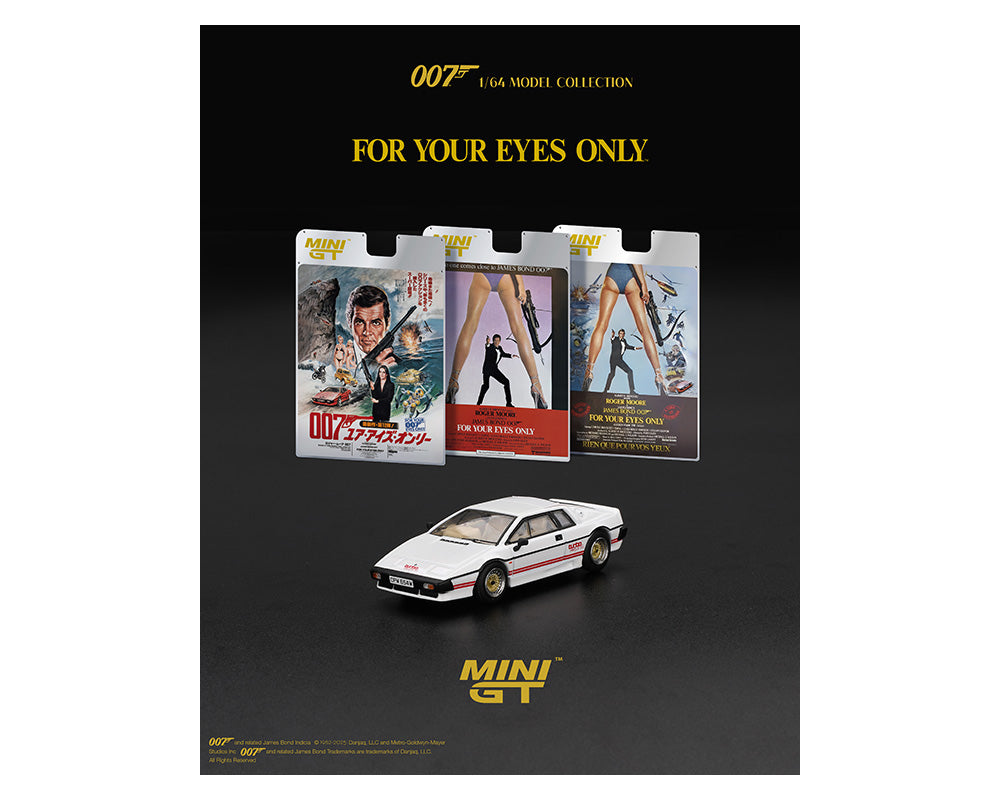 PRE-ORDER - 24 PACK Lotus Esprit Turbo White - For Your Eyes Only – English Version Packaging (Mini GT) Diecast 1:64 Scale Model - TSM MGT00907-007E