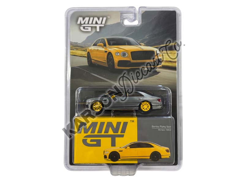 CHASE Bentley Flying Spur – Monaco Yellow (Mini GT) Diecast 1:64 Scale Model - TSM MGT00955