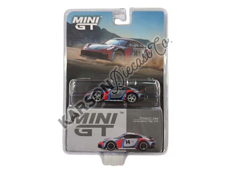 CHASE Porsche 911 Dakar (Rally 1974) Ice Grey Metallic (Mini GT) Diecast 1:64 Scale Model - TSM MGT00964