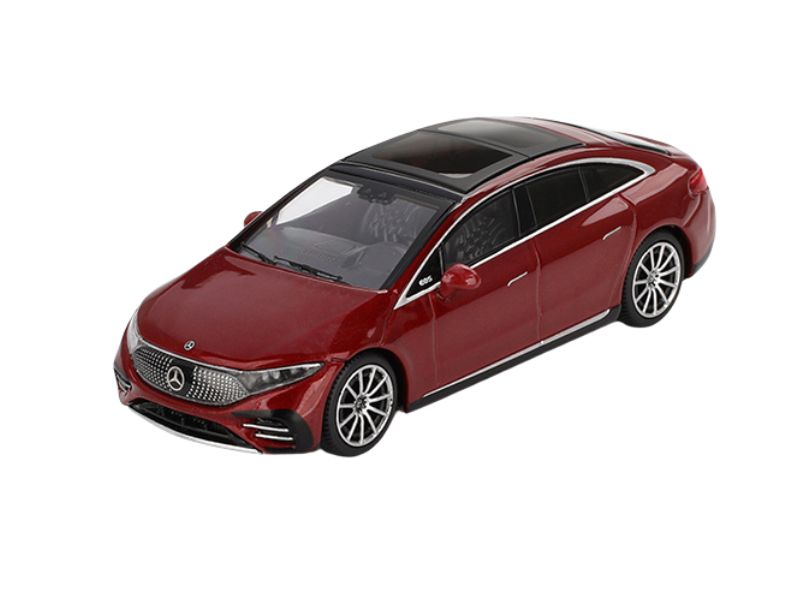 CHASE Mercedes-Benz EQS 580 4MATIC – Red Metallic (Mini GT CHASE Mercedes-Benz EQS 580 4MATIC – Red Metallic (Mini GT