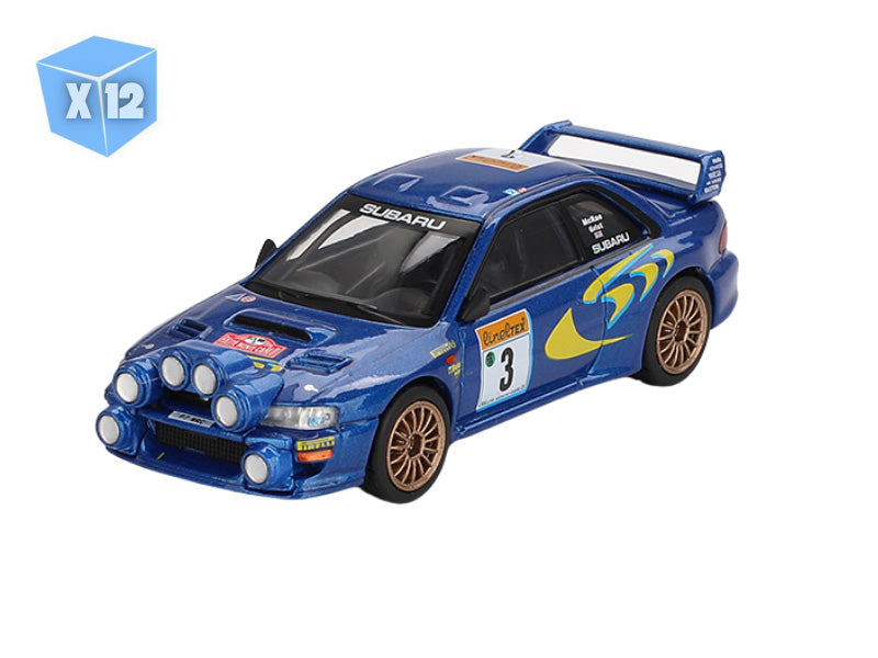 12 PACK Subaru Impreza WRC98 1998 Rally Monte-Carlo 3rd Place #3 (Mini GT) Diecast 1:64 Scale Model - TSM MGT00975