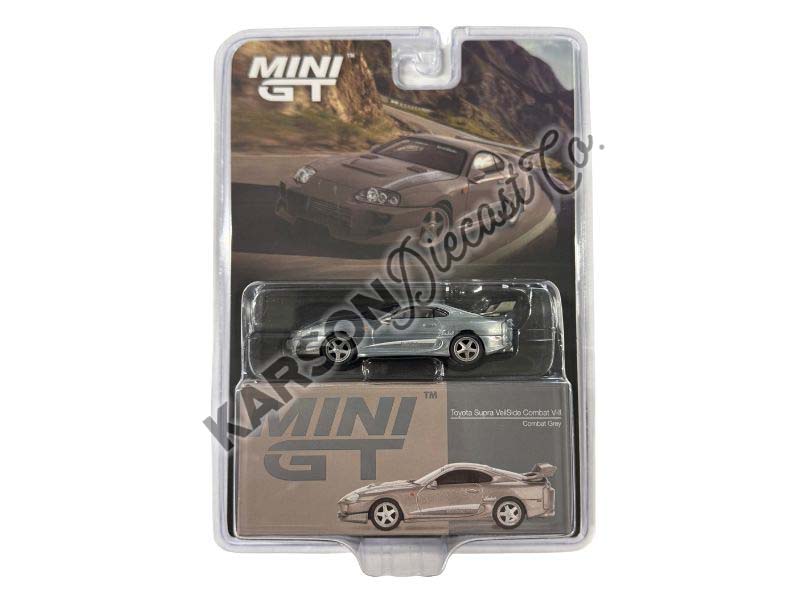 CHASE Toyota Supra VeilSide Combat V-II – Combat Grey (Mini GT) Diecast 1:64 Scale Model - TSM MGT00978