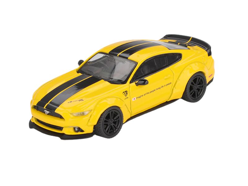 PRE-ORDER Ford Mustang – Triple Yellow LB-WORKS (Mini GT) Diecast 1:64 Scale Model - TSM MGT01077