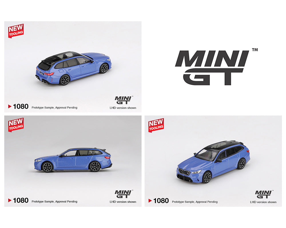 PRE-ORDER BMW M5 Touring (G99) – Marina Bay Blue Metallic (Mini GT) Diecast 1:64 Scale Model - TSM MGT01080