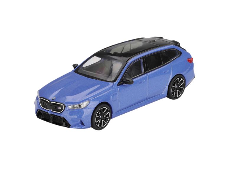 PRE-ORDER BMW M5 Touring (G99) – Marina Bay Blue Metallic (Mini GT) Diecast 1:64 Scale Model - TSM MGT01080