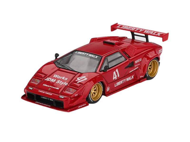 PRE-ORDER Lamborghini Countach LB-WORKS – Red (Mini GT) Diecast 1:64 Scale Model - TSM MGT01100