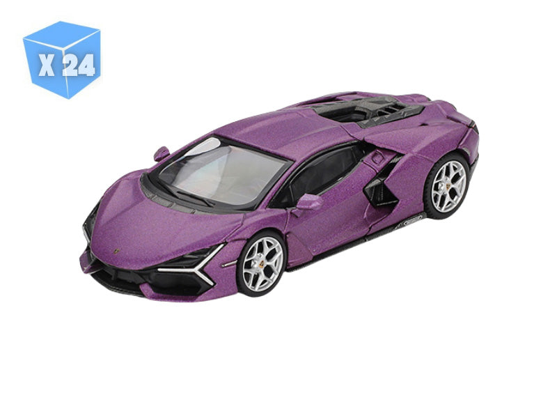 PRE-ORDER - 24 PACK Lamborghini Revuelto Viola 30th – Matte Purple (Mini GT) Diecast 1:64 Scale Model - TSM MGT01121