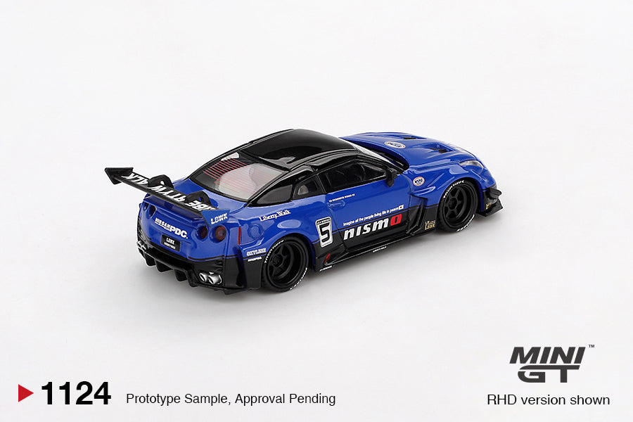 PRE-ORDER - 24 PACK Nissan 35GT-RR Ver.2 – Blue LB-Silhouette WORKS GT (Mini GT) Diecast 1:64 Scale Model - TSM MGT01124