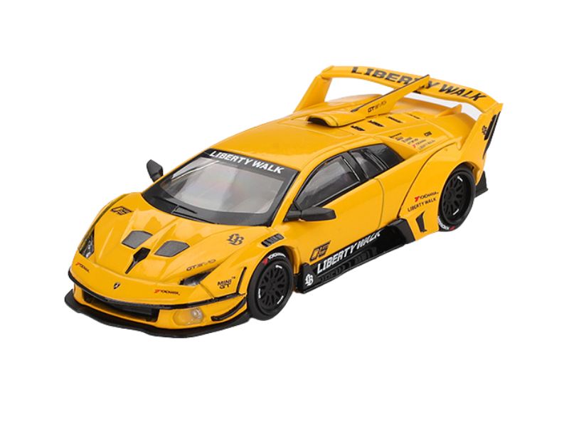 PRE-ORDER Lamborghini Murcielago GT Evo LB-Silhouette Works - Yellow (Mini GT) Diecast 1:64 Scale Model - TSM MGT01135