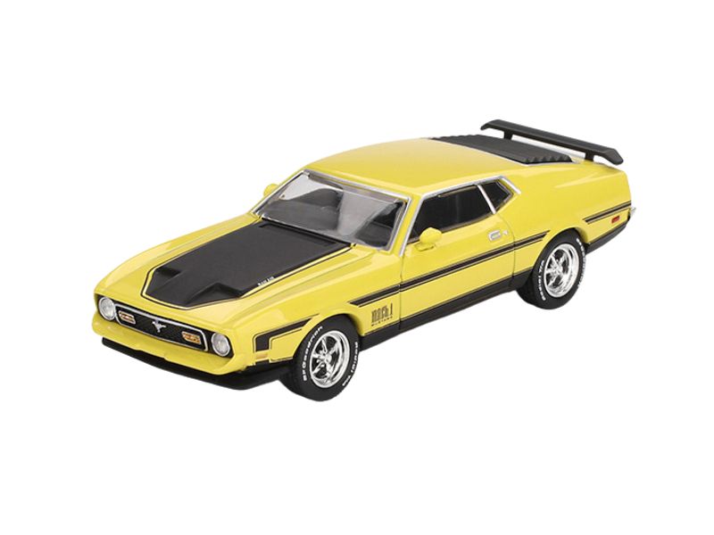 PRE-ORDER Ford Mustang Mach 1 – Grabber Yellow (Mini GT) Diecast 1:64 Scale Model - TSM MGT01139