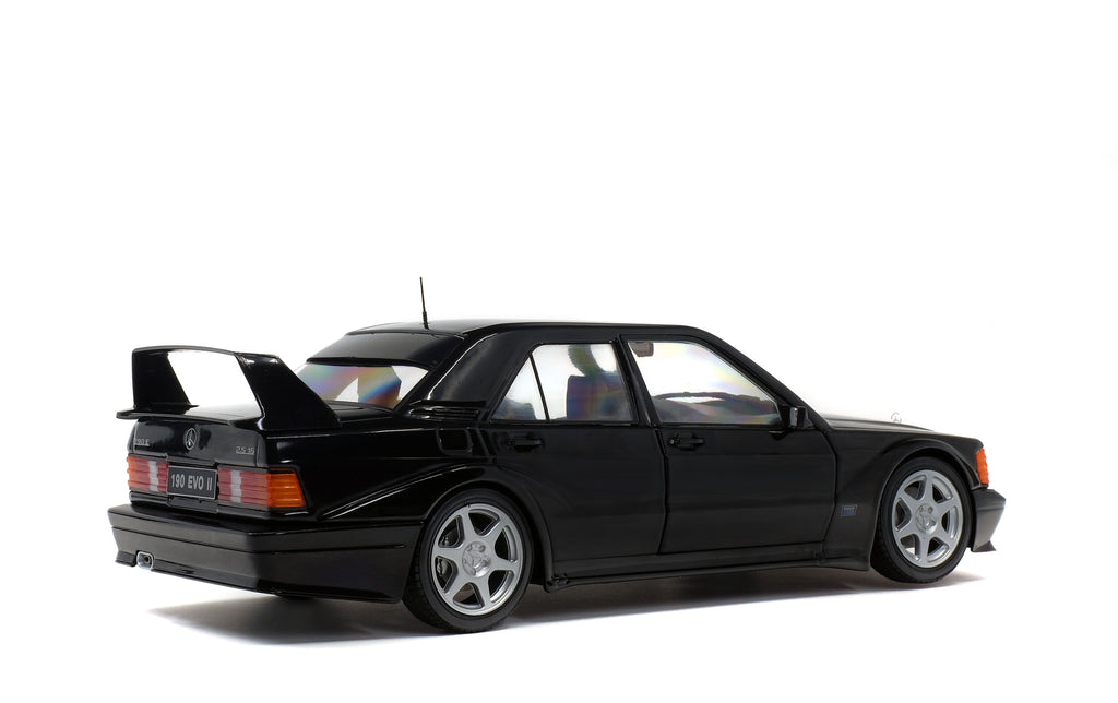 PRE-ORDER 1990 Mercedes 190 EVO II (W201) Black Diecast 1:18 Scale Model - Solido S1801001