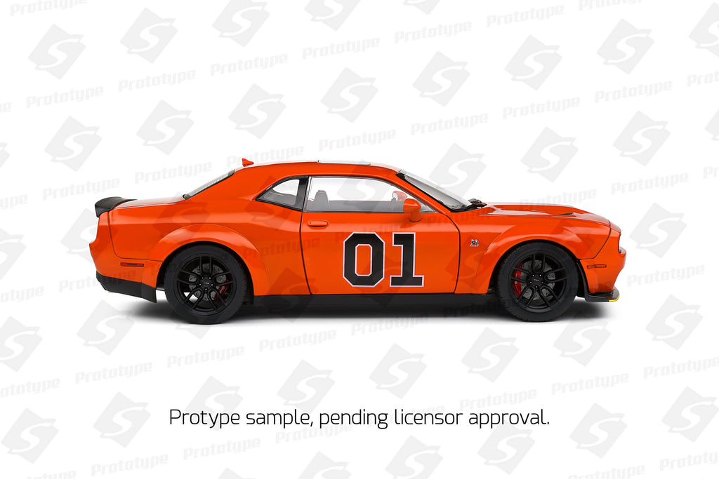 PRE-ORDER 2023 Dodge Challenger R/T Scat Pack Widebody - Hazzard Tribute Diecast 1:18 Scale Model - Solido S1805713