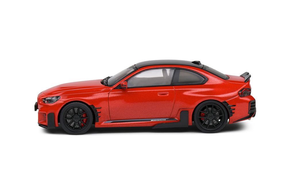 2023 BMW M2 M Performance Toronto Red Metallic w/ Black Top Diecast 1:43 Scale Model - Solido S4314602