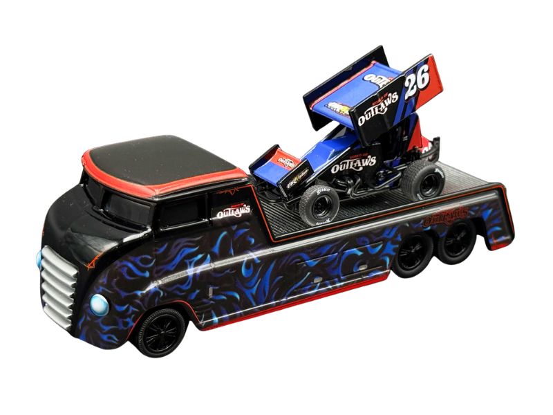 World of Outlaws Custom Hauler and Sprint Car Diecast 1:64 Scale Model ...