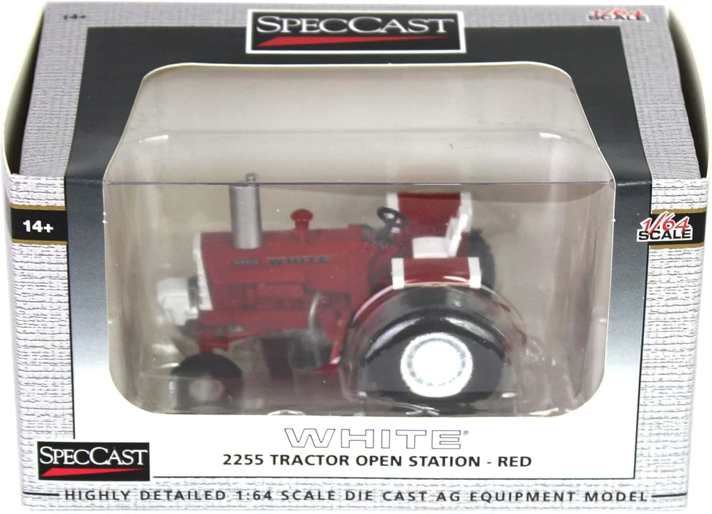 White 2255 Open Station Single Rear Tractor - Red Diecast 1:64 Scale Model - SpecCast SCT975