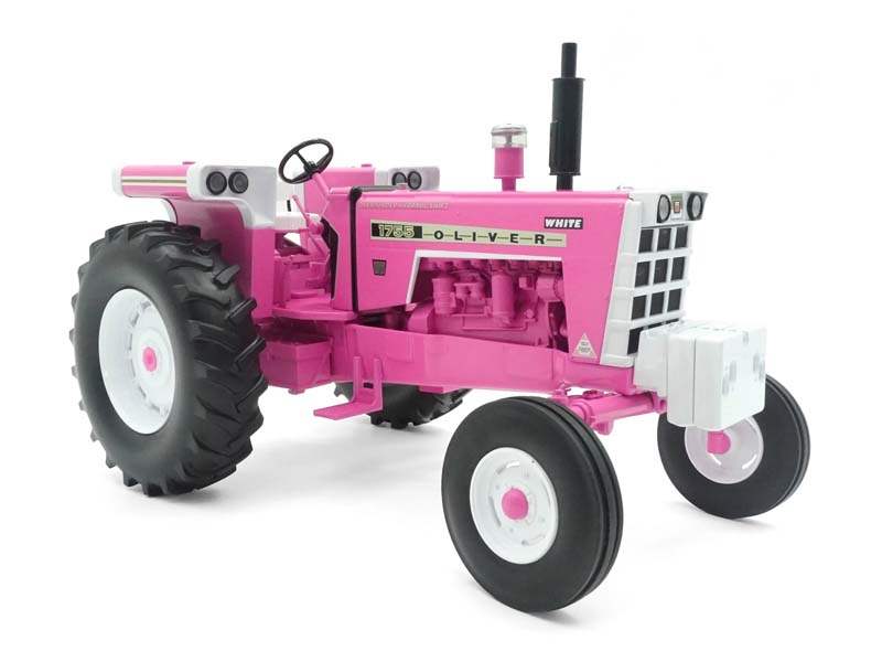 Pink Oliver 1755 Open Station Tractor w/ Wide Front Diecast 1:16 Scale Model - Spec Cast SCT978