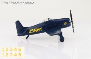 Grumman F8F-1B Blue Angels US Navy, 1946 season (with decals for 1 to 5 airplanes) Diecast 1:72 Scale Model - Hobby Master SM1012