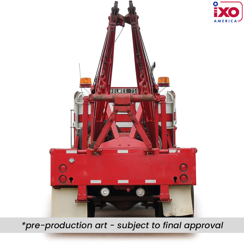 PRE-ORDER 1987 Freightliner FLA Tow Truck - Red & White Diecast 1:43 Scale Model - IXO U43TTR002