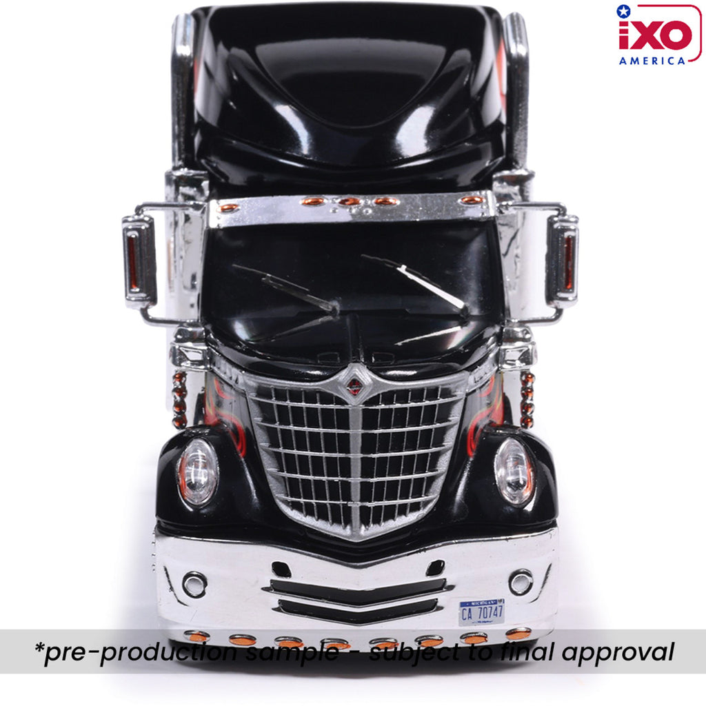 PRE-ORDER 2010 International Lonestar - Black w/ flames Diecast 1:64 Scale Model - IXO U64TR008