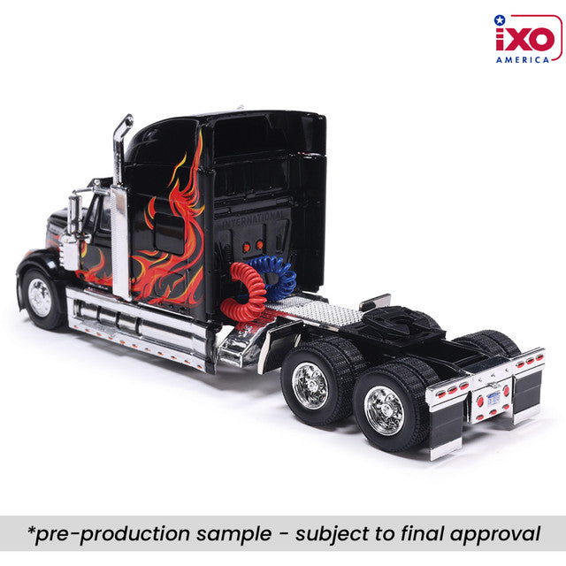 PRE-ORDER 2010 International Lonestar - Black w/ flames Diecast 1:64 Scale Model - IXO U64TR008