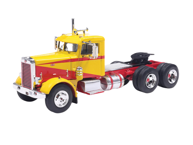 PRE-ORDER 1963 Peterbilt 281 - Yellow and Red Diecast 1:64 Scale Model - IXO U64TR012