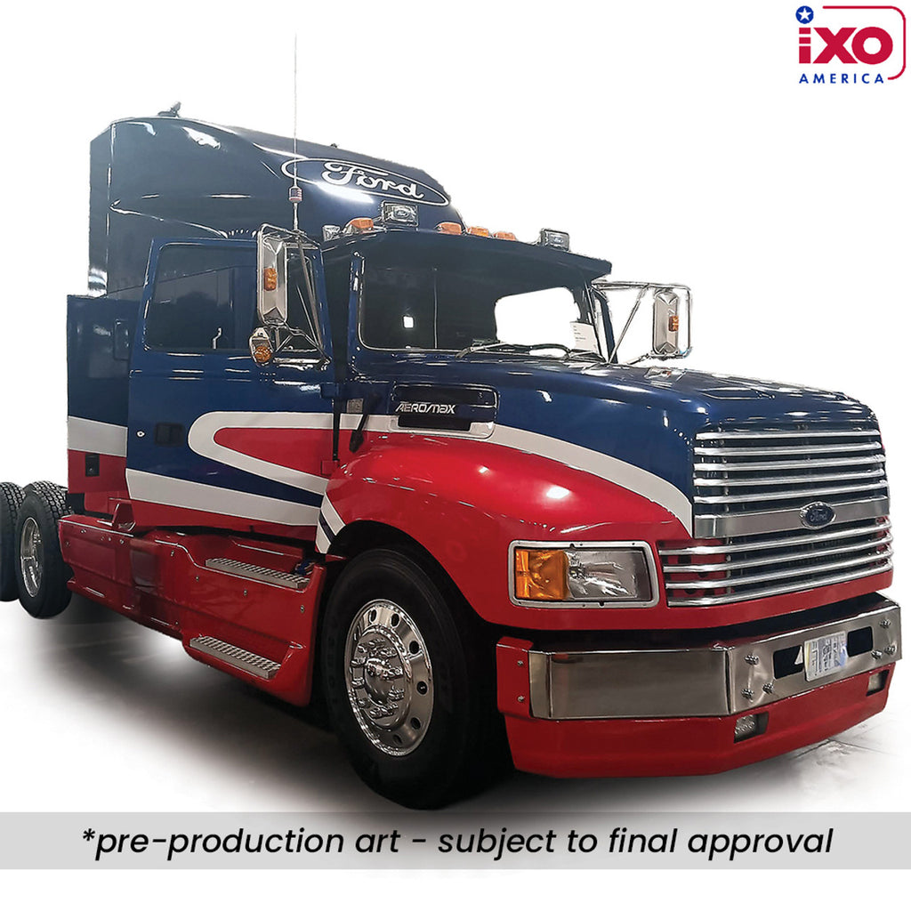 PRE-ORDER 1990 Ford Aeromax - Red and Blue Diecast 1:64 Scale Model - IXO U64TR015