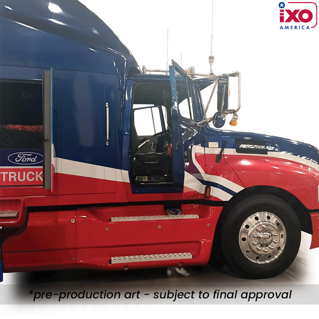 PRE-ORDER 1990 Ford Aeromax - Red and Blue Diecast 1:64 Scale Model - IXO U64TR015