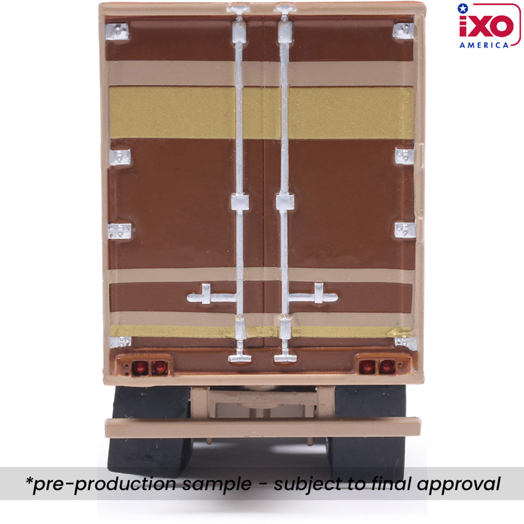 PRE-ORDER 1976 Kenworth K100 Aerodyne - Brown w/ Modern Trailer Diecast 1:64 Scale Model - IXO U64TRTR003M