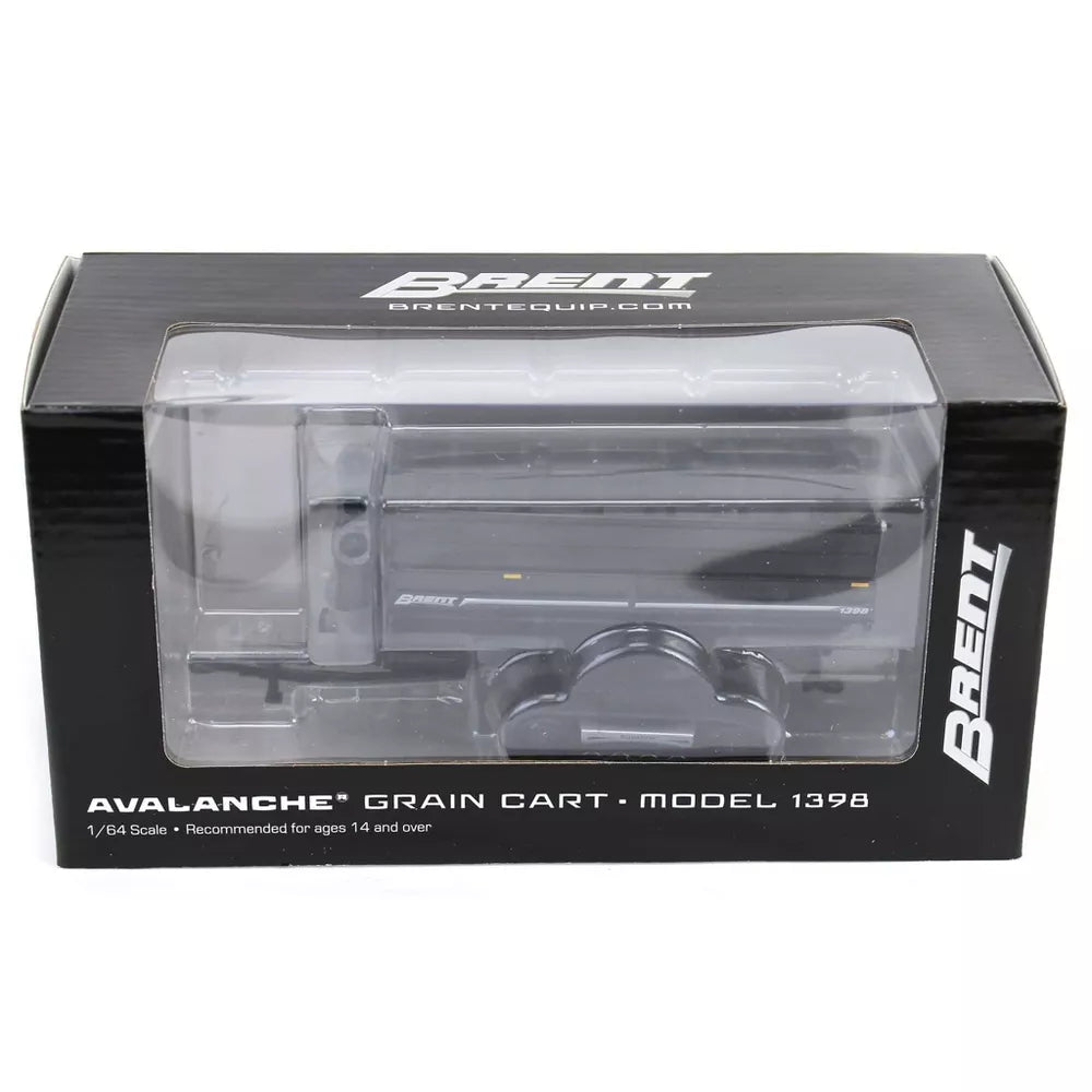 Brent 1398 Grain Cart w/ Equalizer Track - Metallic Black Diecast 1:64 Scale Model - Spec Cast UBC052