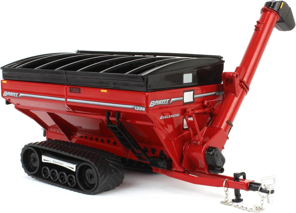 Brent 1398 Grain Cart w/ Equalizer Track - Red Diecast 1:64 Scale Model - SpecCast UBC061