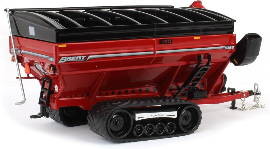 Brent 1398 Grain Cart w/ Equalizer Track - Red Diecast 1:64 Scale Model - SpecCast UBC061