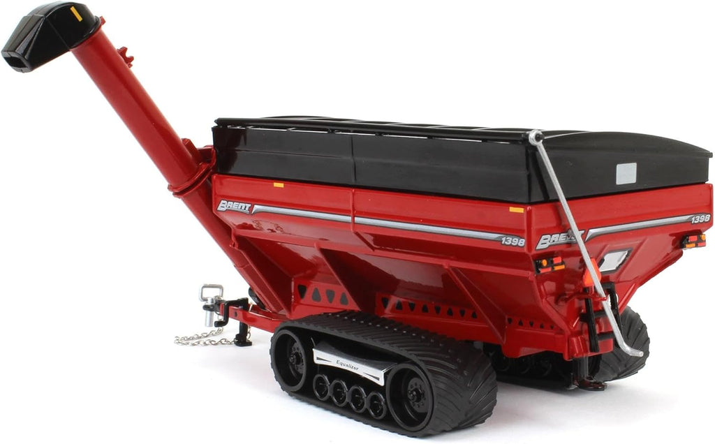 Brent 1398 Grain Cart w/ Equalizer Track - Red Diecast 1:64 Scale Model - SpecCast UBC061