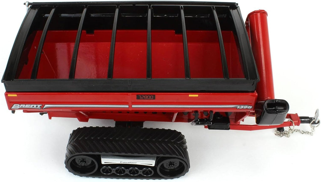Brent 1398 Grain Cart w/ Equalizer Track - Red Diecast 1:64 Scale Model - SpecCast UBC061