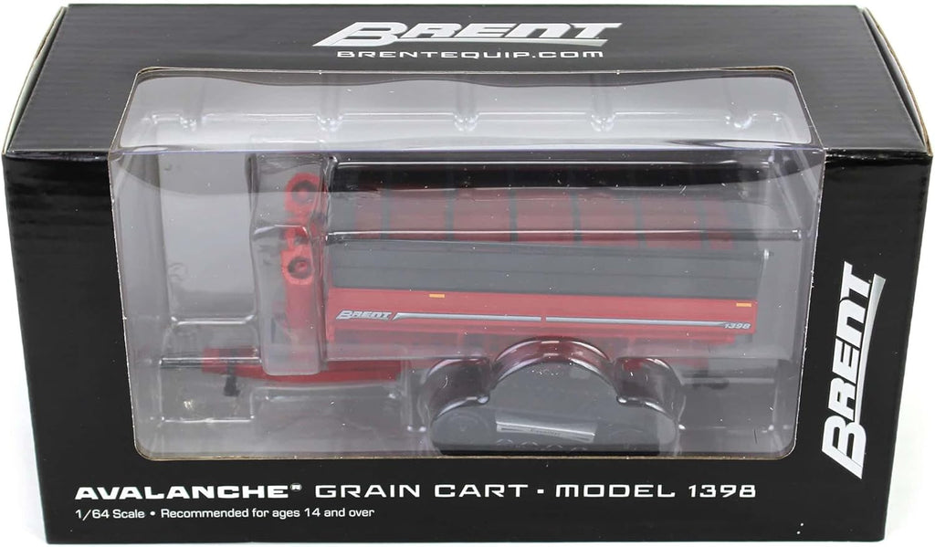 Brent 1398 Grain Cart w/ Equalizer Track - Red Diecast 1:64 Scale Model - SpecCast UBC061