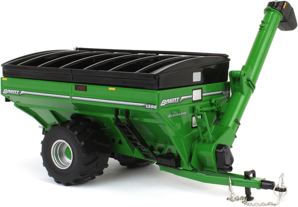 Brent 1398 Grain Cart w/ Flotation Tires - Green Diecast 1:64 Scale Model - SpecCast UBC062