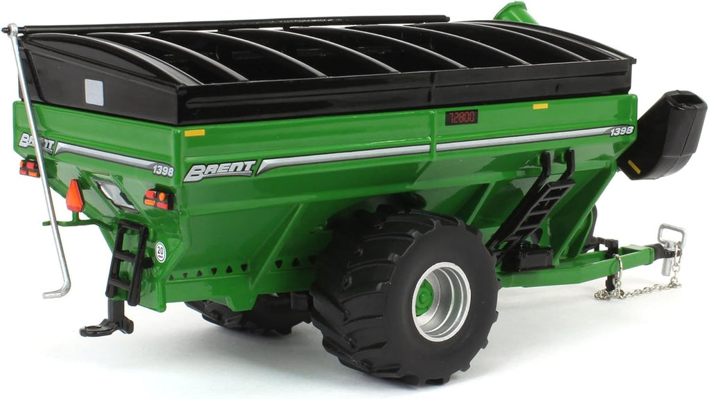 Brent 1398 Grain Cart w/ Flotation Tires - Green Diecast 1:64 Scale Model - SpecCast UBC062