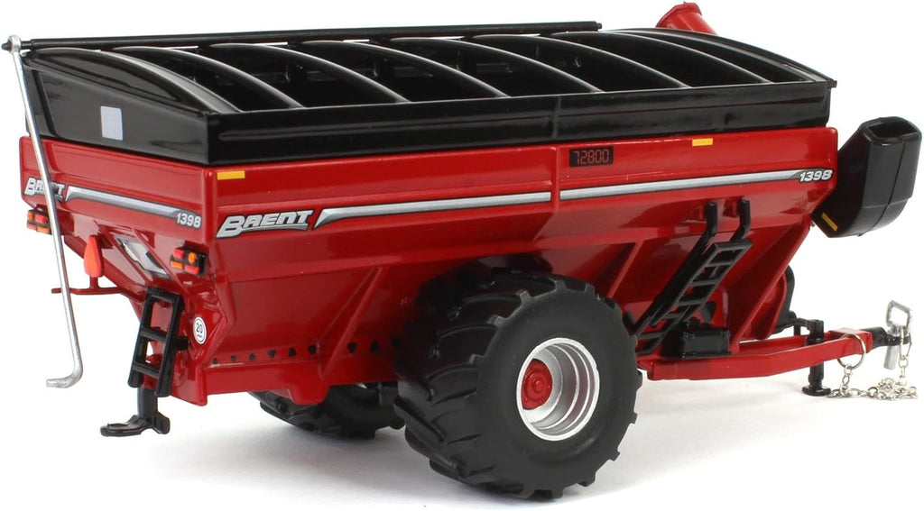 Brent 1398 Grain Cart w/ Flotation Tires - Red Diecast 1:64 Scale Model - SpecCast UBC063