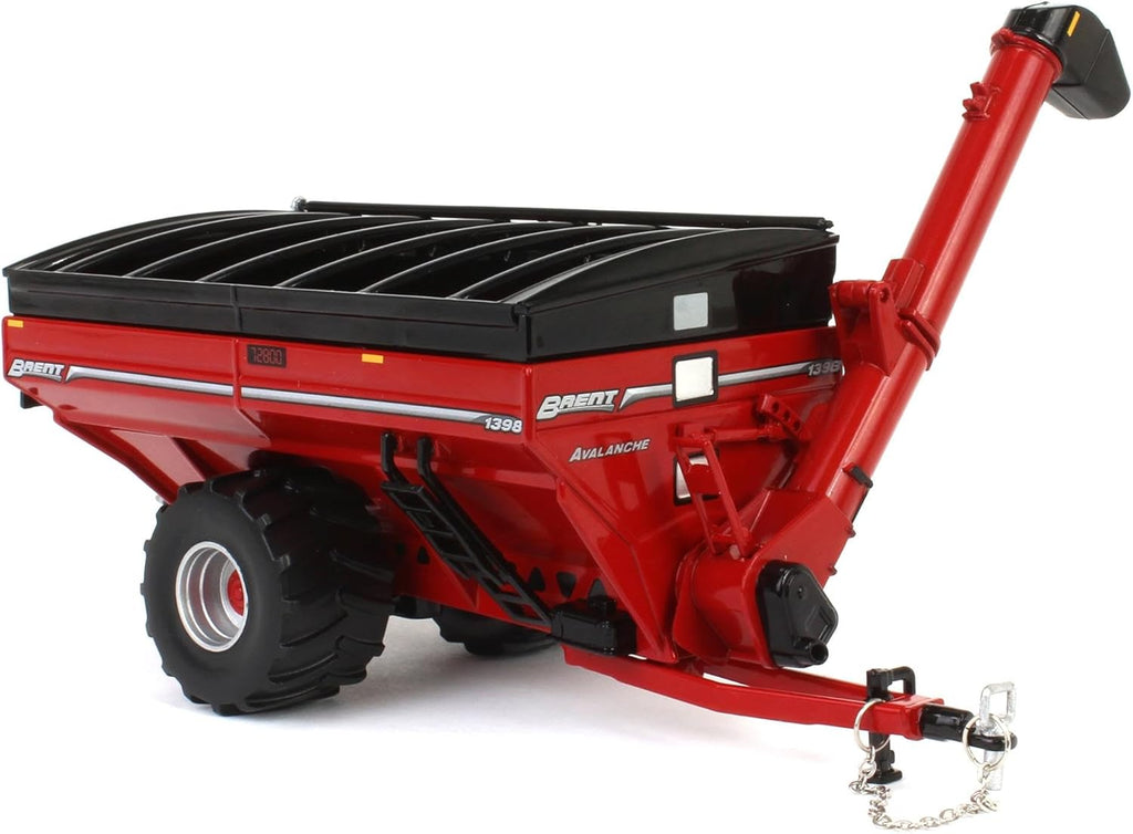 Brent 1398 Grain Cart w/ Flotation Tires - Red Diecast 1:64 Scale Model - SpecCast UBC063